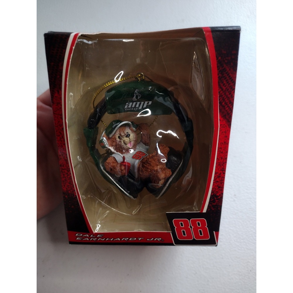 Dale‎ Earnhardt Jr 88 NASCAR AMP Energy Teddy Bear Ornament Collectible Trevco